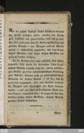 [Anmerkung zu den Gebeten.]