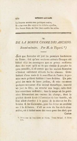 24. De La Bonne Chere Des Anciens.