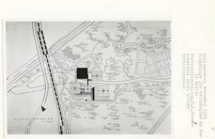 Fluganlage für Helikopter am Zoo, Berlin-Tiergarten (Diplomarbeit bei Willy Kreuer): Situationsplan 1:1000