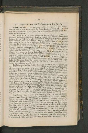 § 2. Eigenschaften und Verbindungen des Chlors.