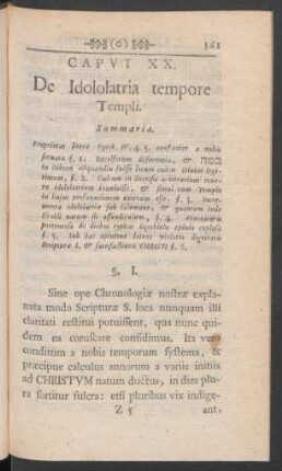 Caput XX. De Idololatria tempore Templi