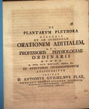 De Plantarum Plethora