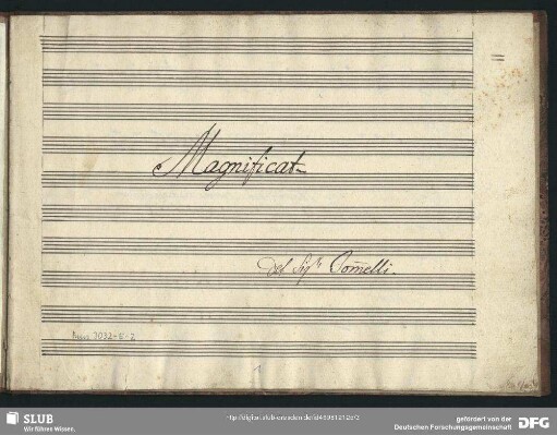 Magnificat - Mus.3032-E-2 : V (4), Coro, orch - g; HocJ H2.8