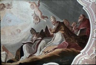 Die vier Kirchenväter mit den Evangelistensymbolen