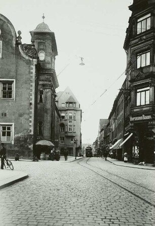 Freiberg, Burgstraße : Freiberg. Burgstraße. Straßenbild