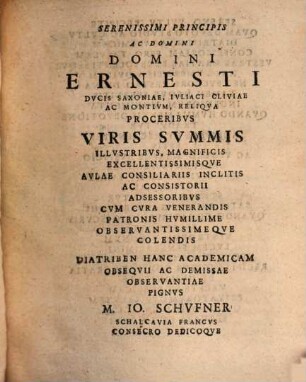 Diatribe acad. de multitudine librorum