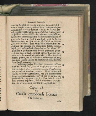 Caput II. De Causis excedendi Poenas Ordinarias.