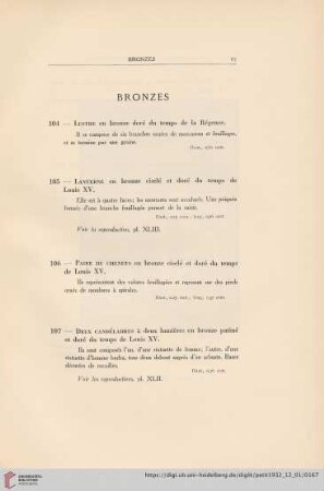Bronzes (No. 104 - 120)