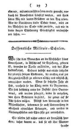 Oeffentliche Militair-Schulen