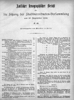 No. 40, 27. Dezember 1889