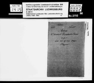 Kollektaneen des Finanzreferendärs Jäger vorwiegend zur mittelalterlichen Geschichte zahlreicher Oberamtsorte