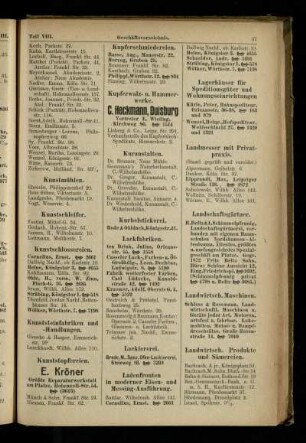 Lackfabriken bis Lotterie-Einnehmer