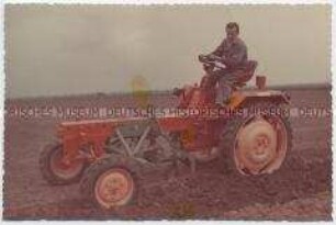 Werbefoto für einen Traktor