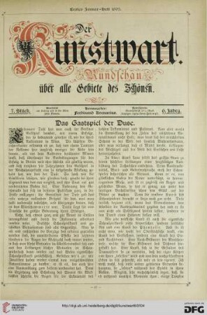 Heft 7 (1. Januarheft 1893)