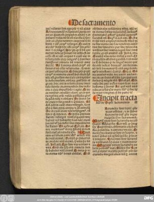 Incipit tractatus de Septe[m] sacramentis
