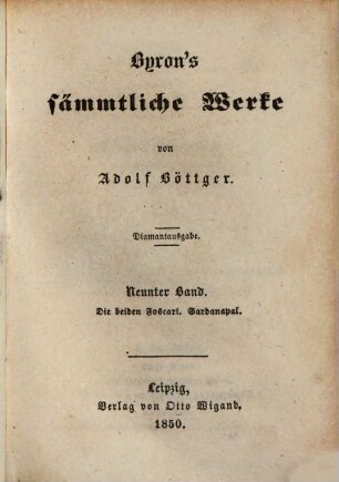Byron's sämmtliche Werke, 9