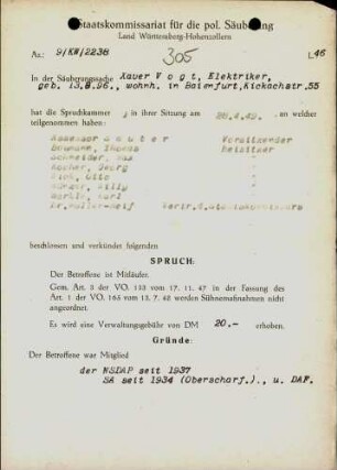 Vogt, Xaver