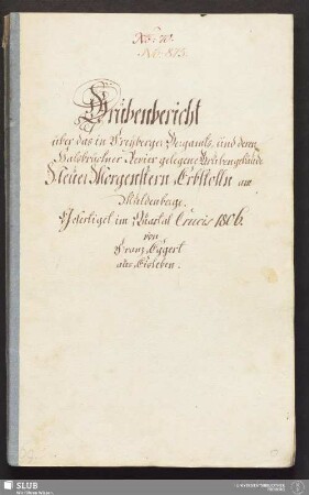 Grubenbericht über das in Freyberger Bergamts- und deren Halsbrückner Revier gelegene Grubengebäude Neuer Morgenstern Erbstolln am Muldenberge - 17.6783 4.