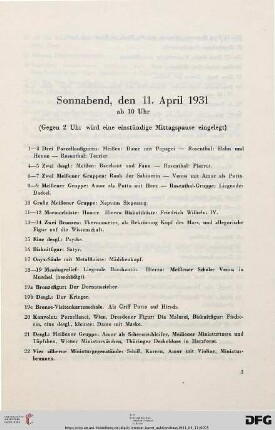 [Mobiliar und Kunstgewerbe, Flügel, Perser-Teppiche, Gemälde] (Nr. 1-664)