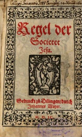 Regel der Societet Jesu