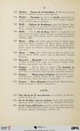 Lots (Nr. 753-775)