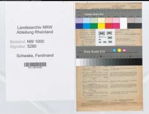 Entnazifizierung Ferdinand Schwake, geb. 31.03.1891 (Techniker)