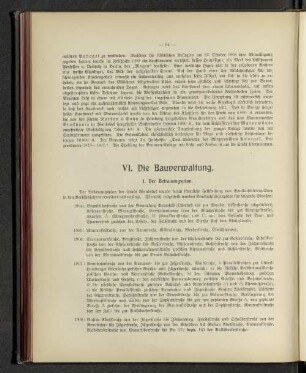 VI. Die Bauverwaltung.