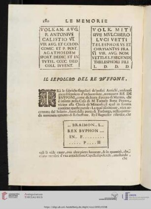 Il Sepolcro del re Bufonne
