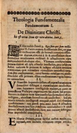 Theologia fundamentalis, hoc est, Christus Dominus theologici expositus