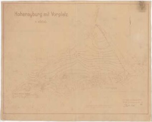 Grund, Peter; Hohensyburg; Denkmal Deutsches Nationalheiligtum Teutoburger Wald (Kaiser-Wilhelm Denkmal) - Lageplan
