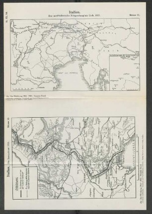 Skizze 11. Italien. Der norditalienische Kriegsschauplatz Ende 1915.