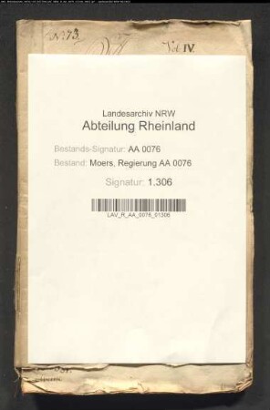 Kurkölnische Kellnerei Rheinberg gegen Daubenspeck am Hülsdonk wegen Zehntentrichtung IV