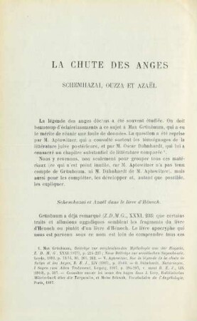La chute des anges, Schemhazai, Ouzza et Azaël