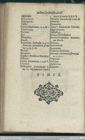 Auctores in Omißu citati