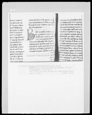 Augustinus, Enarrationes in Psalmos 101-150 — Initiale B (ene) mit additivem Ornament, Folio 140verso