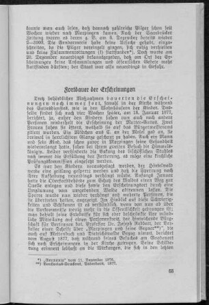 Fortdauer der Erscheinungen