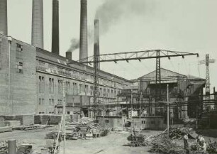 Hirschfelde, Großkraftwerk : Hirschfelde, Großkraftwerk und Kohlenwerk. Großkraftwerk. Freiluftumspannanlage 100 kV