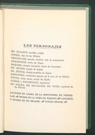 Los personajes