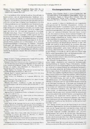 744-745 [Rezension] Die Zeit nach 1945 als Thema kirchlicher Zeitgeschichte