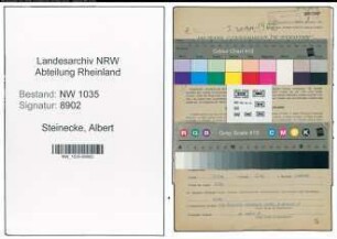 Entnazifizierung Albert Steinecke , geb. 30.09.1900 (Gewerbelehrer)