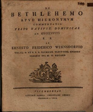 De Bethlehemo apud Hieronymum commentatio