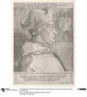 Porträt des Kardinals Albrecht von Brandenburg, der Große Kardinal