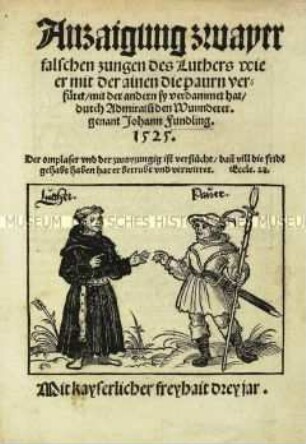 Anzeigung zweier falschen Zungen des Luthers