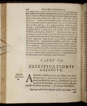 Caput VII. Justificationis Adjuncta.