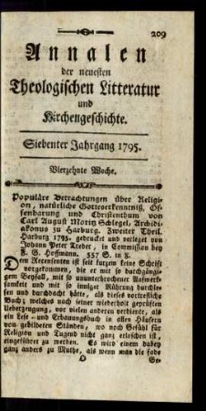 Vierzehnte Woche