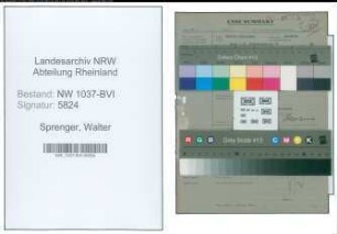 Entnazifizierung Walter Sprenger , geb. 07.04.1908 (Dentist)