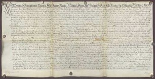 Gültbrief des Hans Regensburger, Michael und Friedrich Grimm, Bürger zu Nöttingen gegen die fürstliche Kellerei zu Pforzheim über 60 fl.