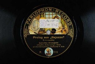 Prolog aus "Bajazzo" / (Leoncavallo)