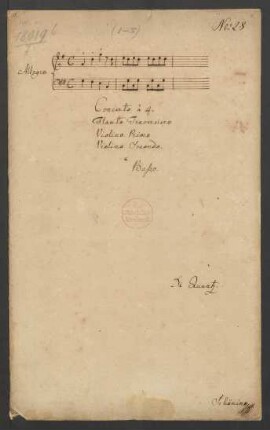 Konzerte; fl, strings, b; G-Dur; QV 4: 4; GroF 1586