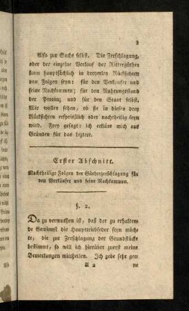 3-26, Erster Abschnitt. Nachtheilige Folgen der Guetherzerschlagung...